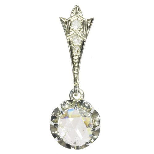 Pendentif Pendentif Art déco Belle Époque en or blanc et jaune 18 K, diamants 58 Facettes 17317-0278