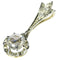Pendentif Pendentif Art déco Belle Époque en or blanc et jaune 18 K, diamants 58 Facettes 17317-0278