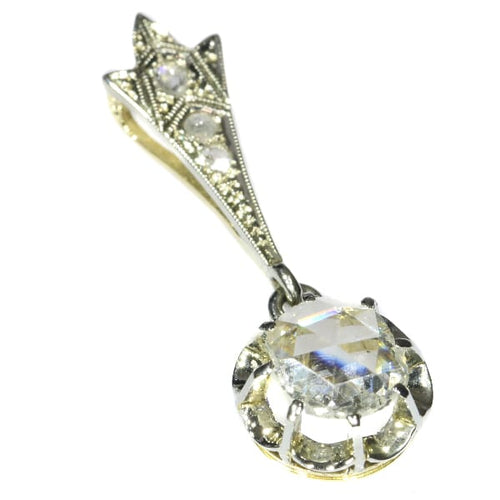 Pendentif Pendentif Art déco Belle Époque en or blanc et jaune 18 K, diamants 58 Facettes 17317-0278