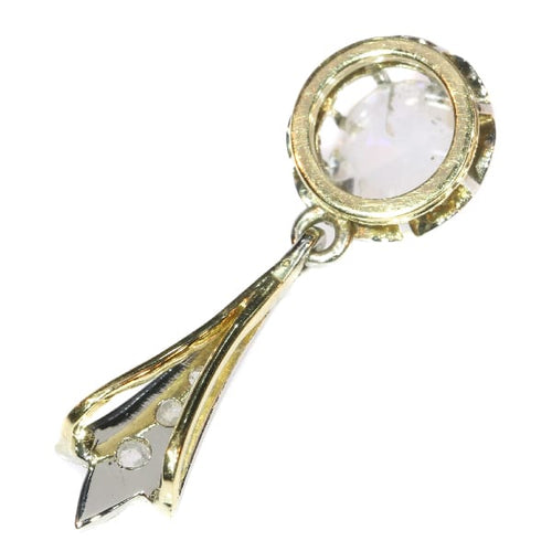 Pendentif Pendentif Art déco Belle Époque en or blanc et jaune 18 K, diamants 58 Facettes 17317-0278