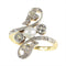Bague 56 Belle Époque - Bague de fiançailles en or 18K bicolore, diamants et perle 58 Facettes 18054-0231