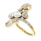 Bague 56 Belle Époque - Bague de fiançailles en or 18K bicolore, diamants et perle 58 Facettes 18054-0231