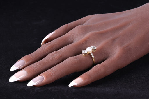 Bague 54 Bague de fiançailles Belle Époque 1915 en or 18K et diamants 58 Facettes 18256-0130