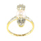 Bague 54 Bague de fiançailles Belle Époque 1915 en or 18K et diamants 58 Facettes 18256-0130