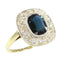 Bague 51 Bague vintage - Saphir et diamants en or jaune 18K 58 Facettes 18351-0023