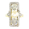 Bague 56 Belle Époque/Art déco - Bague de fiançailles en or jaune 18K, platine, diamants et perle 58 Facettes 19225-0098