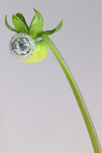 Bague 54 Bague Art déco en platine avec 17 diamants (env. 1,67 ct) 58 Facettes 19157-0036