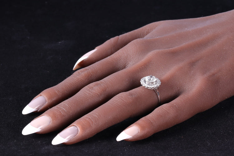 Bague 54 Bague Art déco en platine avec 17 diamants (env. 1,67 ct) 58 Facettes 19157-0036