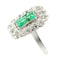 Bague 52 Bague de fiançailles en platine, émeraude 2,20 ct et diamants 58 Facettes 19343-0010