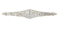 Broche Broche barrette Art déco en platine et diamants 58 Facettes 19309-0109