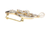 Broche Broche Art nouveau en platine et or jaune 18K, diamants et perles 58 Facettes 20190-0105