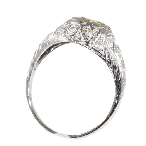 Bague 58 Bague vintage années 1950 en or blanc 18 K et diamants 58 Facettes 21028-0224
