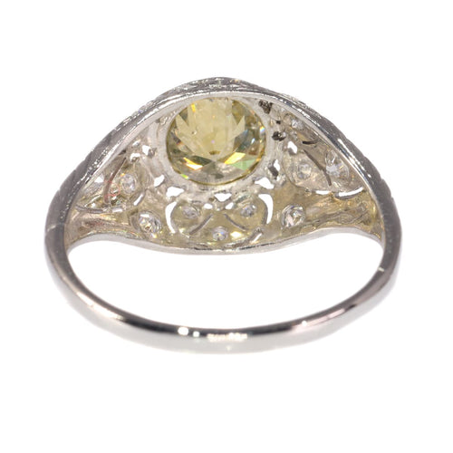 Bague 58 Bague vintage années 1950 en or blanc 18 K et diamants 58 Facettes 21028-0224
