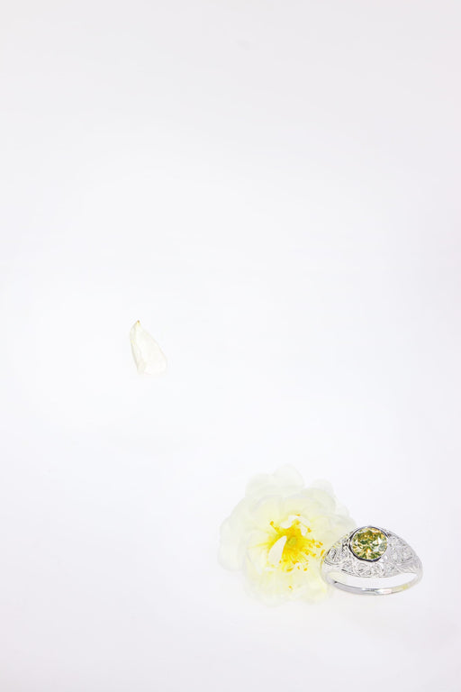 Bague 58 Bague vintage années 1950 en or blanc 18 K et diamants 58 Facettes 21028-0224