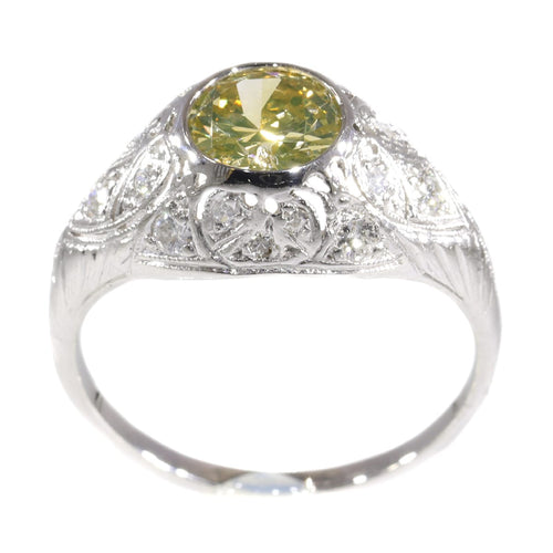 Bague 58 Bague vintage années 1950 en or blanc 18 K et diamants 58 Facettes 21028-0224