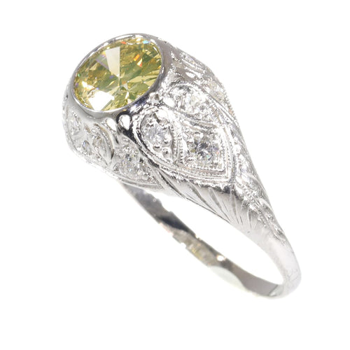 Bague 58 Bague vintage années 1950 en or blanc 18 K et diamants 58 Facettes 21028-0224