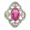 Bague 56 Bague vintage années 1930 en or rouge 18 ct, rubellite et diamants 58 Facettes 20296-0351