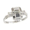 Bague 54 Bague vintage années 1950 Art déco en platine et diamants 58 Facettes 21042-0157