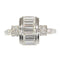 Bague 54 Bague vintage années 1950 Art déco en platine et diamants 58 Facettes 21042-0157