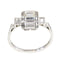 Bague 54 Bague vintage années 1950 Art déco en platine et diamants 58 Facettes 21042-0157