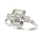 Bague 54 Bague vintage années 1950 Art déco en platine et diamants 58 Facettes 21042-0157