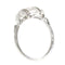 Bague 54 Bague vintage années 1950 Art déco en platine et diamants 58 Facettes 21042-0157