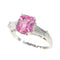 Bague 56 Bague de fiançailles vintage années 1960 en platine, rubellite et diamants 58 Facettes 21162-0447