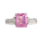 Bague 56 Bague de fiançailles vintage années 1960 en platine, rubellite et diamants 58 Facettes 21162-0447
