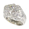 Bague 59 Bague vintage années 1950 en platine et diamants 3,44 ct 58 Facettes 21174-0487