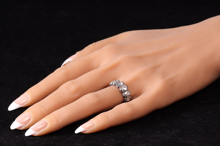 Bague 52 Bague ancienne géorgienne en or rouge 18k, argent et diamants 58 Facettes 21272-0590