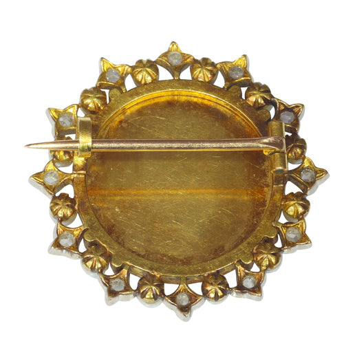 Broche Broche Belle Époque en or jaune 18K, platine, diamants et perles 58 Facettes 21295-0015