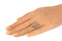 Bague 58 Bague de fiançailles Art déco en platine et or jaune 18K, diamants et saphirs 58 Facettes 21316-0744