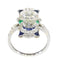 Bague 58 Bague de fiançailles Art déco en platine et or jaune 18K, diamants et saphirs 58 Facettes 21316-0744