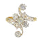 Bague 57 Bague de fiançailles Belle Époque en or jaune 18K, platine et diamants 58 Facettes 21345-0169