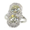 Bague 51 Art déco - Bague en or blanc 18K et diamants (env. 2,70 ct) 58 Facettes 22193-0036