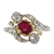 Bague 55 Bague de fiançailles Belle Époque en or jaune 18K, rubis et diamants 58 Facettes 22137-0266