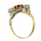 Bague 55 Bague de fiançailles Belle Époque en or jaune 18K, rubis et diamants 58 Facettes 22137-0266