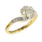Bague 53 Belle Époque - Bague de fiançailles en platine et or jaune 18K, diamants 58 Facettes 22152-0291
