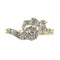 Bague 53 Belle Époque - Bague de fiançailles en platine et or jaune 18K, diamants 58 Facettes 22152-0291