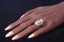 Bague 58 Bague Art déco en platine avec diamants et perles 58 Facettes 22297-0116