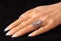 Bague 58 Bague victorienne en or rouge 14K et argent, 53 diamants taille rose 58 Facettes 23073-0137