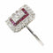 Bague 54 Bague Art déco - Bague en platine avec diamants et rubis 58 Facettes 23249-0100