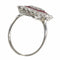 Bague 54 Bague Art déco - Bague en platine avec diamants et rubis 58 Facettes 23249-0100