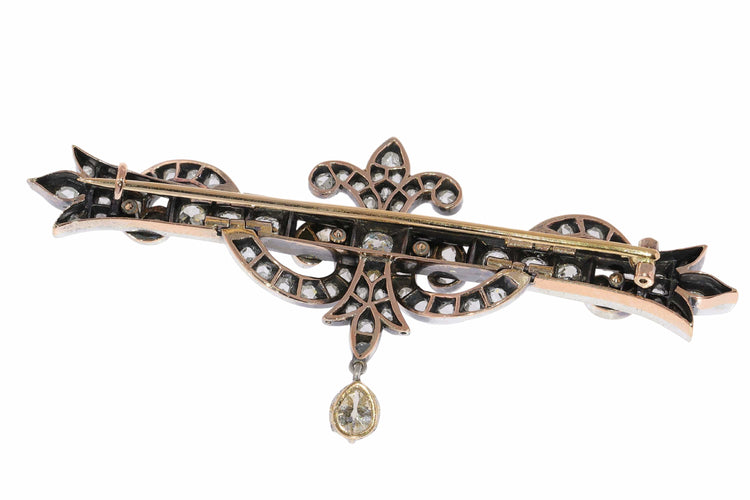 Broche Broche barrette victorienne en diamants 58 Facettes 23249-0329