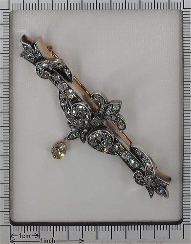 Broche Broche barrette victorienne en diamants 58 Facettes 23249-0329