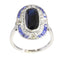 Bague 54 Bague Art déco en platine, saphirs et diamants 58 Facettes 23271-0609