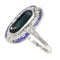 Bague 54 Bague Art déco en platine, saphirs et diamants 58 Facettes 23271-0609
