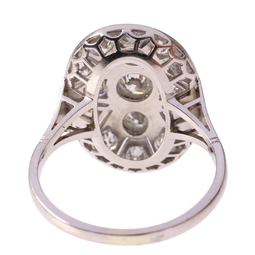 Bague 58 Bague Art déco années 1950 en platine et diamants 58 Facettes 24002-0085
