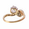 Bague 52 Bague Toi et Moi Belle Époque en or jaune 18K, platine, diamants et perle 58 Facettes 24029-0360