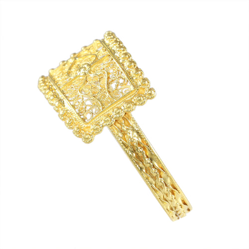 Bague 65 Bague ancienne georgienne en or jaune 18K, vers 1780 58 Facettes 24121-0303